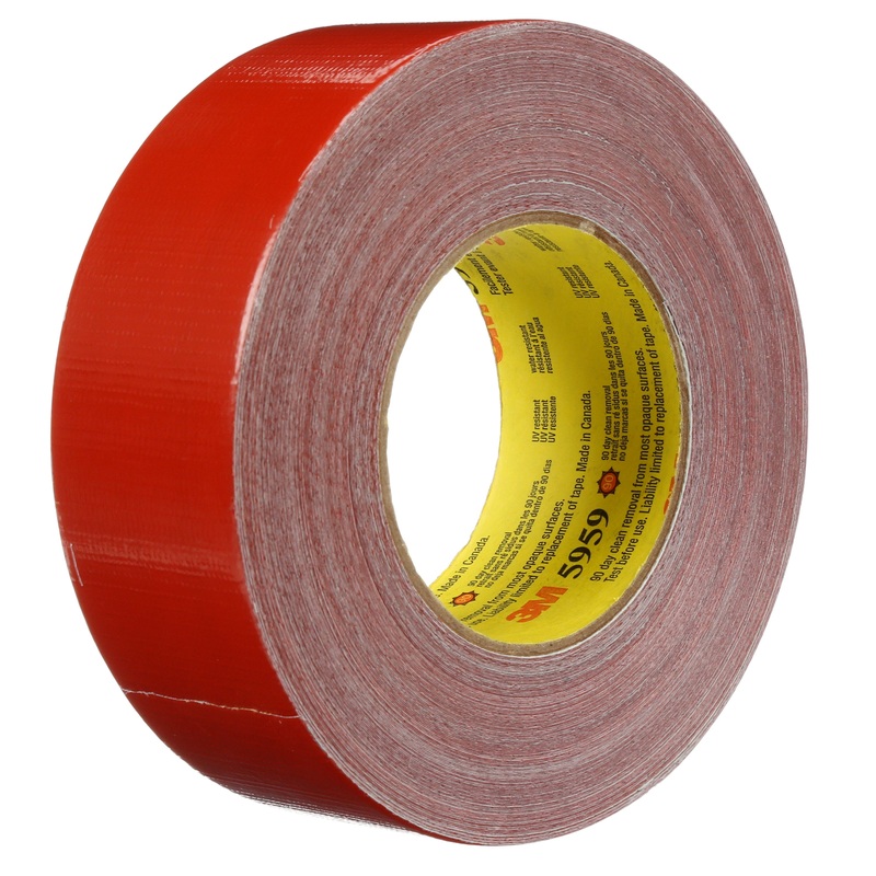 3M (815) 5959 3M Outdoor Masking and Stucco Tape, 5959, red, 1.88 in x 45 yd (48 mm x 41.1 m), 12 per case, Colour: Red, 3M Stock No. 7000124742
