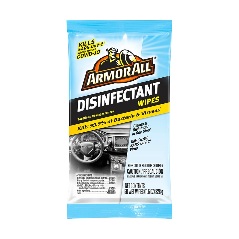 Armor All/STP (801) 19474 Armor All Disinfectant Wipes, 50 Count