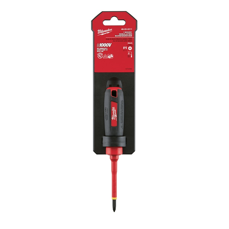 Milwaukee (366) 48-22-2211 No.1 Phillips - 3" 1000V Insulated Screwdriver