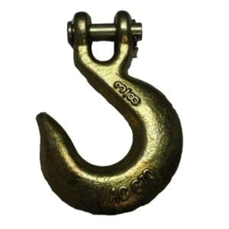 Ancra (880) 50019-12 Slip Hooks G70 - Zinc Plated - No Latch, 3/8", 5, 250 lbs WLL