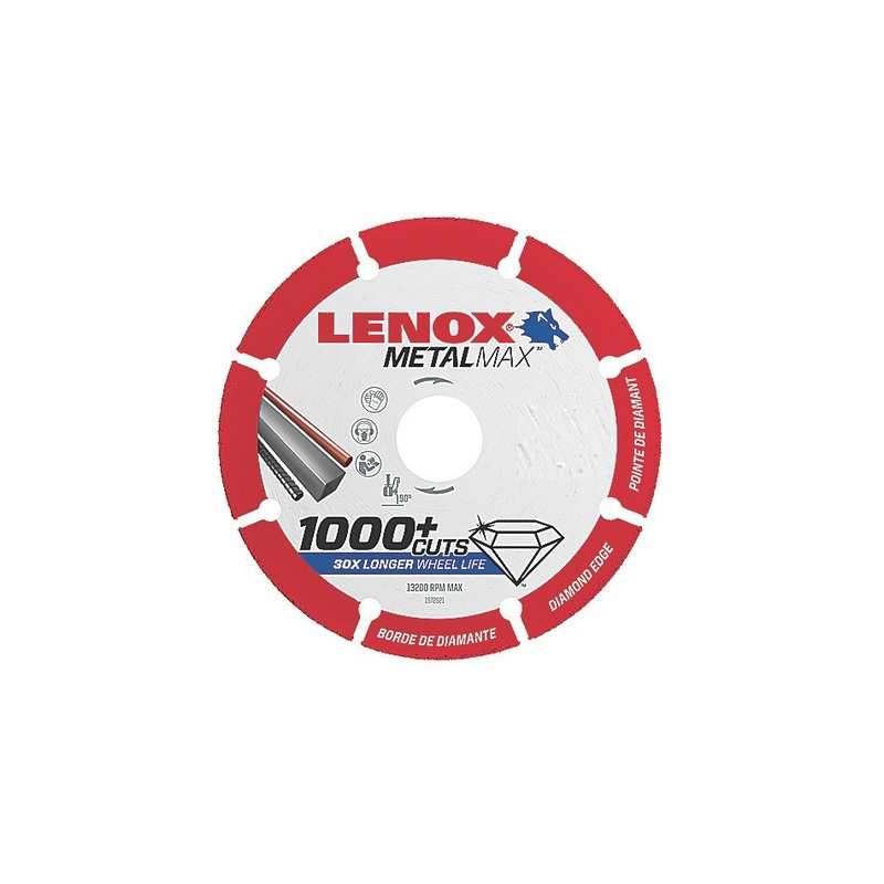 Lenox (135) 1972919 Lenox METALMAX Diamond Edge Cutoff Wheel, 4" X 3/8"