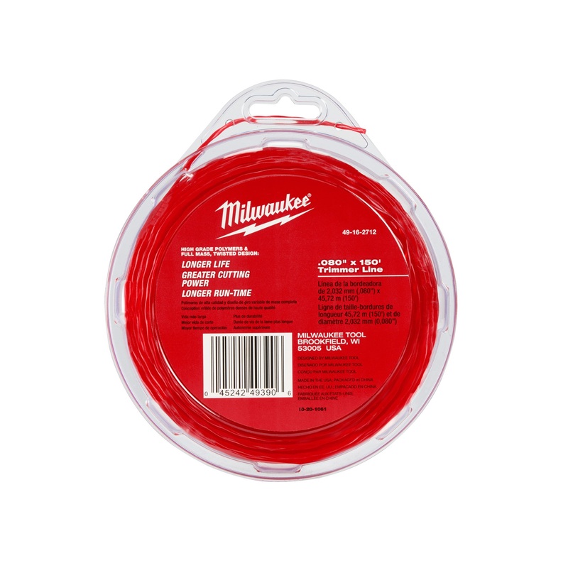 Milwaukee (366) 49-16-2712 Mil 49-16-2712-.080" x 150' Trimmer Line