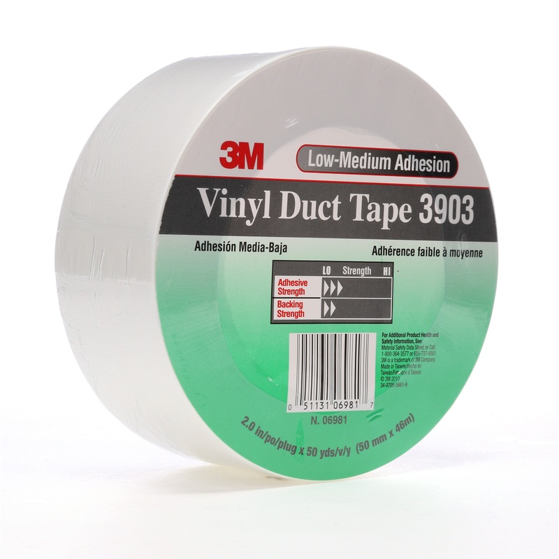 3M (815) 3903-2X50-GRY 3M Vinyl Duct Tape, 3903, 2 in x 50 yd (50.8 mm x 45.7 m), 24 per case, Colour: Grey, 3M Stock No. 7100145925