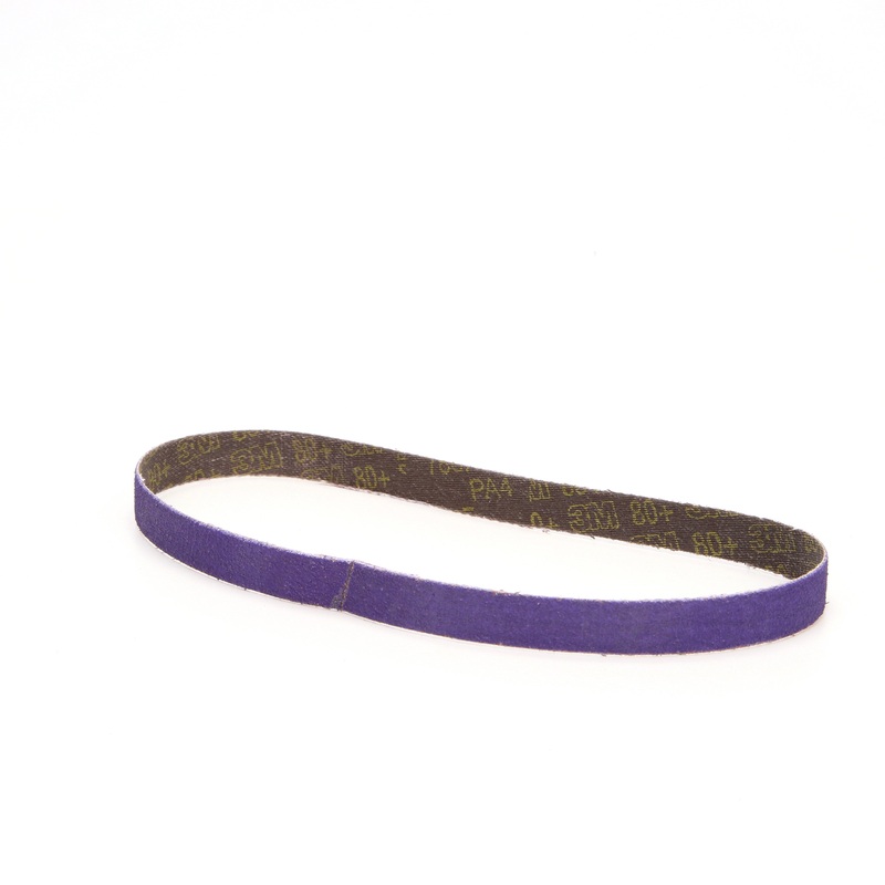 3M (815) 33446 3M Cubitron II File Belt, 33446, 80+, 1/2 in x 18 in (1.3 cm x 45.72 cm), Colour: Purple, 3M Stock No. 7100033186