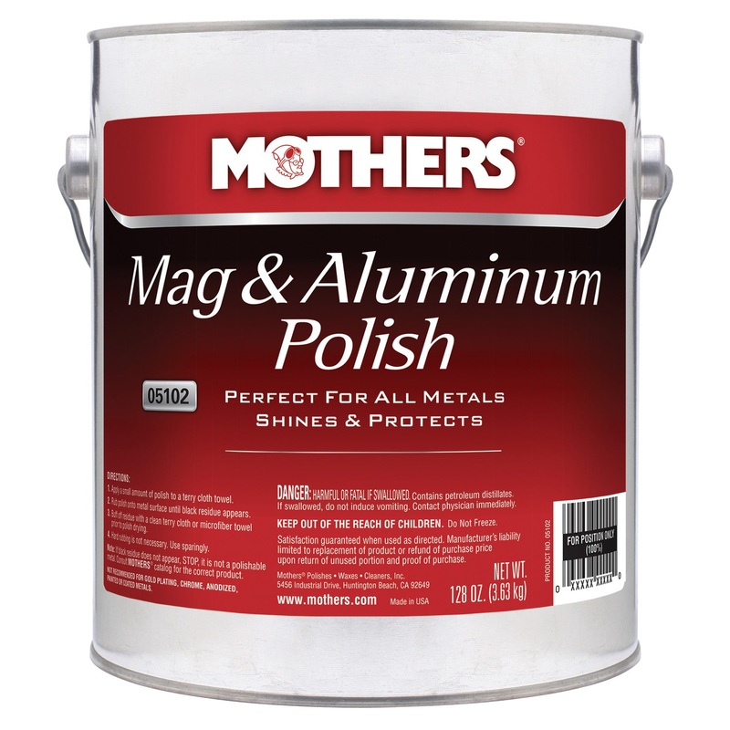 Mothers (177) 05102 Mag & Aluminum Polish 1 Gallon / 128OZ. ENGLISH ONLY, NOT FOR CONSUMER SALE