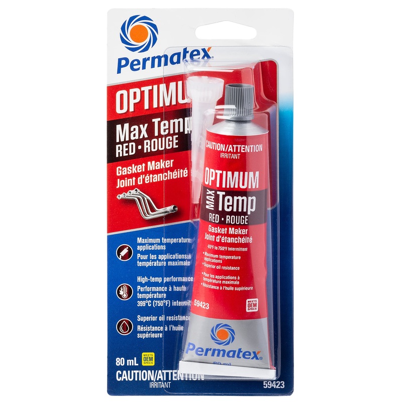 Permatex (610) 59423 PERMATEX OPTIMUM RED HIGH-TEMP GASKET, 80ML TUBE
