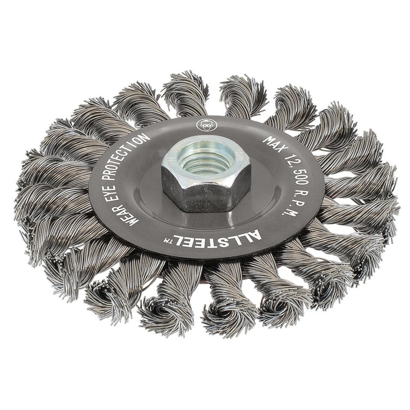 Walter (365) 13W451 ALLSTEEL 4-1/2" X 1/4" X 5/8"-11 KNOT WHEEL BRUSH