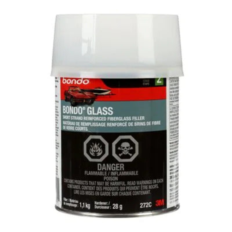3M (815) 272C Bondo Glass Reinforced Filler 272C, 1 Qt (946 m l), Colour: Green, 3M Stock No. 7000120081