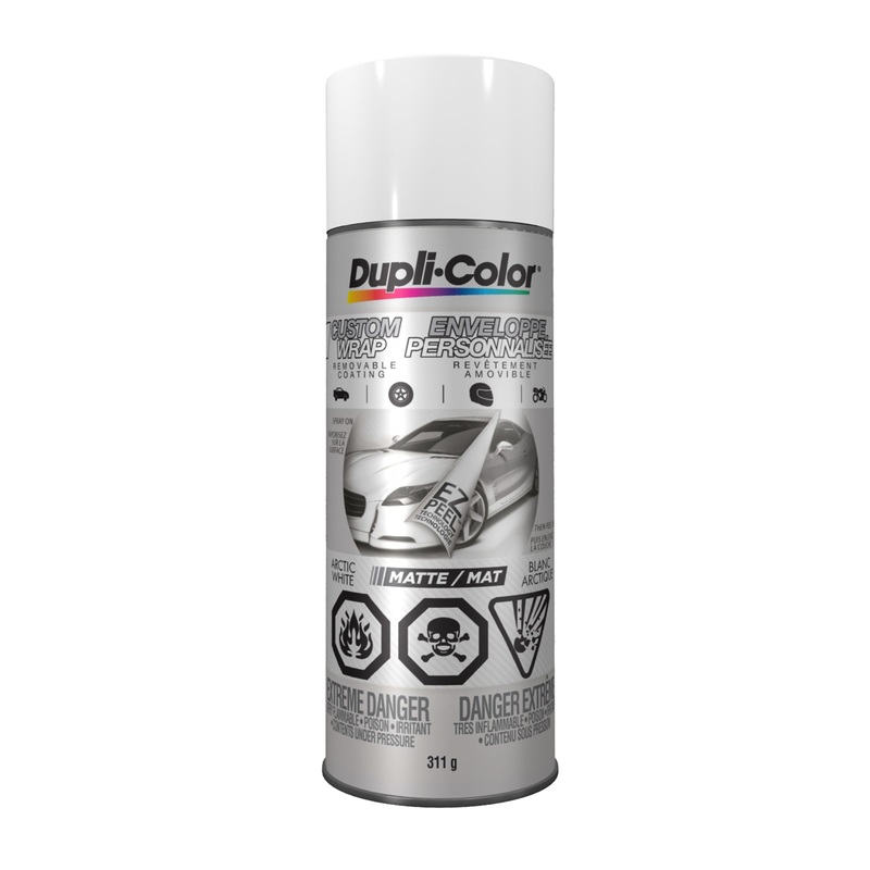 Sherwin Williams (435) CCWRC798 Dupli-Color Custom Wrap Removable Coating, Matte, Arctic White, 396 g