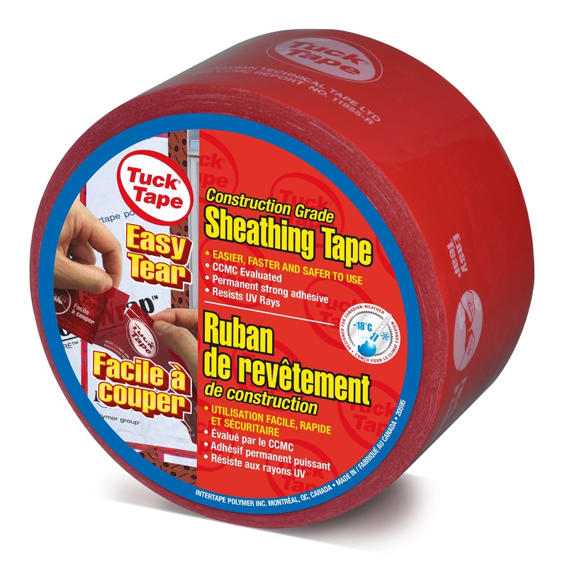 Cantech (111) 205956055 60mm x 55m RED/WHITE CONTRACTORS' SHEATHING TAPE
