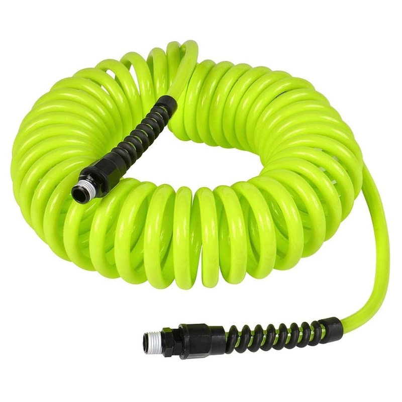 Flexzilla (717) LP1425AFZ Flexzilla 1/4" x 25 FT Polyurethane Recoil Hose, 1/4IN MNPT Fittings - ENGLISH ONLY NOT FOR CONSUMER SALE