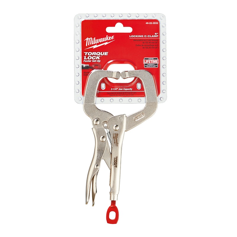 Milwaukee (366) 48-22-3532 6" TORQUE LOCK Locking C-Clamp Regular Jaws