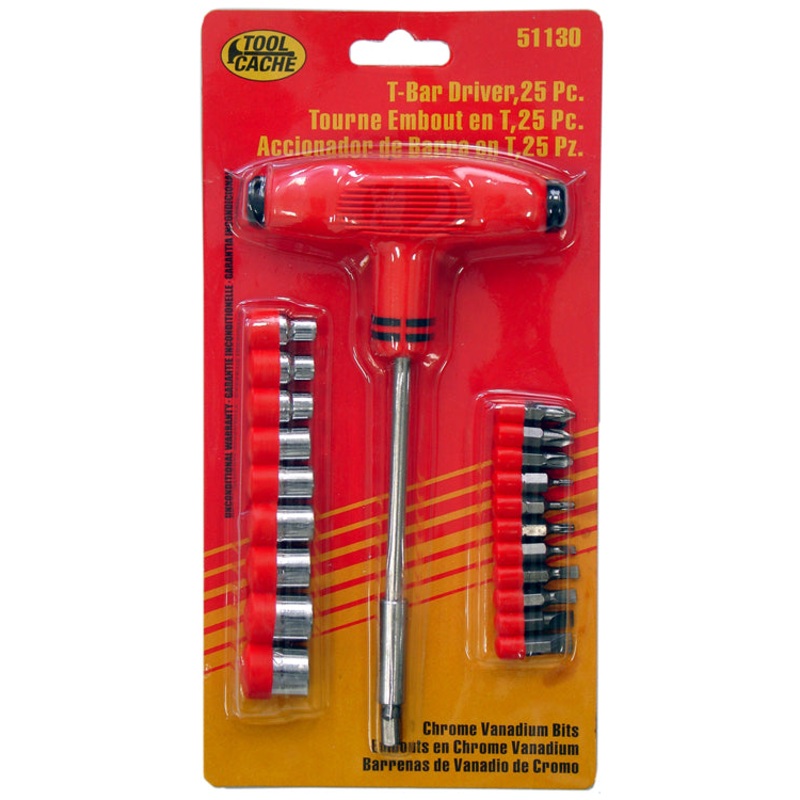 Dynaline (378) 51130 Magnetic T-Bar Driver, Tool Cache Red Table