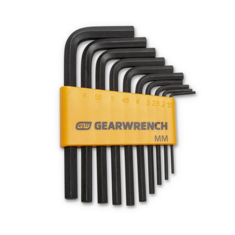 Apex Tool (442) 83501 HEX-KEY CADDY SET 10PC SHORT ARM MM