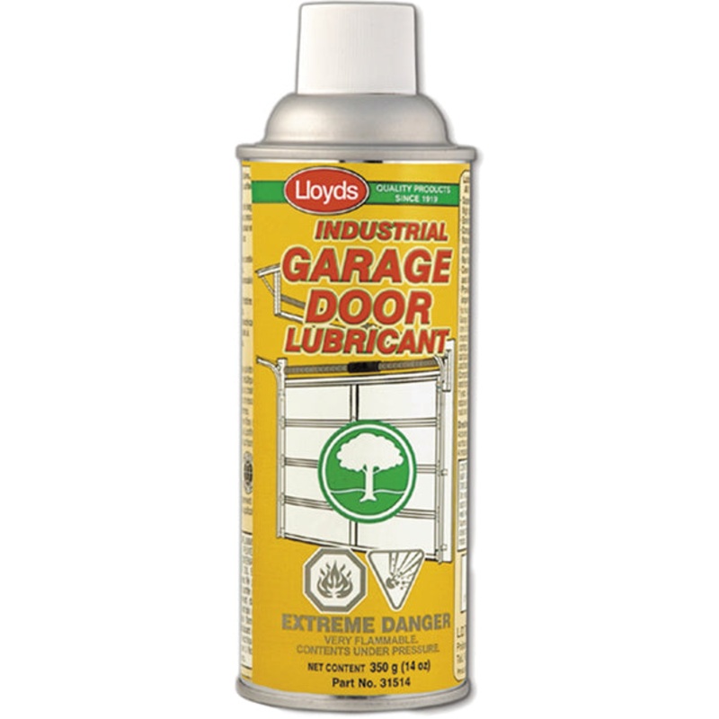 Lloyds Laboratories (947) 31514 Garage door lubricant for all metal alloy ball bearing rollers in a c-channel rollup door, 350 g (14 oz) aerosol