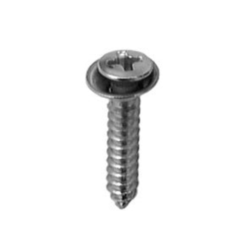 Geno Industries (112) 19-2774 6 Pack - 8 X 5/8 PHIL OVAL HD SEMS TAP SCRW FLUSH CHROME