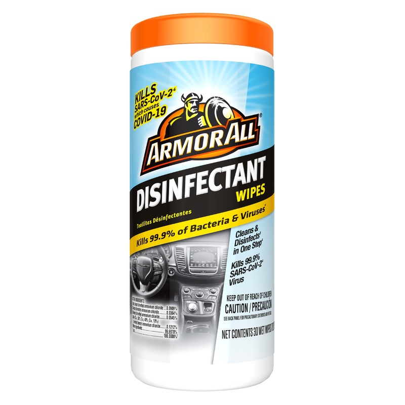 Armor All/STP (801) E303515300 Armor All DISINFECTANT WIPES 30ct - Everyday Proof your Car with Armor All Disinfectants.