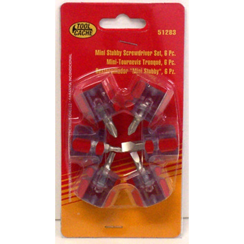 Dynaline (378) 51283 Mini Screwdrivers Set, Tool Cache Red Table
