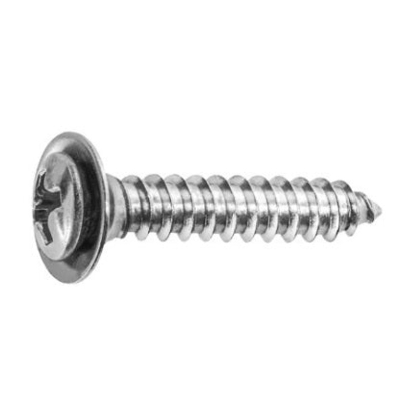 Geno Industries (112) 19-2775 6 Pack - No.8 X 7/8 PHIL OVAL HEX SEMS TAP SCRW FLUSH CHROME