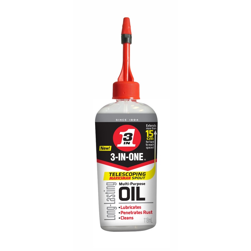 WD-40 (980) 02216 3-IN-ONE Multi-Purpose Oil with Marksman Twist Spout, 4 fl oz