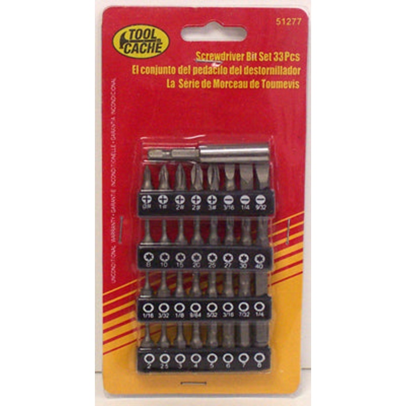 Dynaline (378) 51277 Bit Set with Holder, Tool Cache Red Table