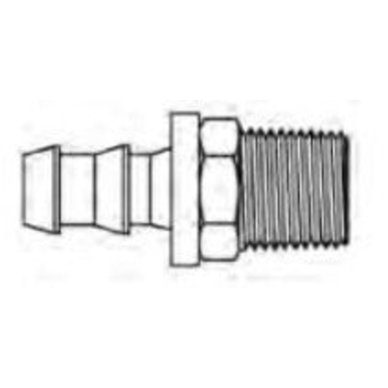 Continental Hydraulic (510) PB-NPM-0504 PB-NPM-0504 Push-On Brass Fittings (for use with Insta-Grip 300,Insta-Grip HT 300, Insta-Grip TC & Insta-Grip Plus Hose)