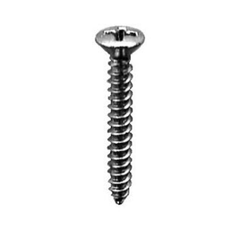 Geno Industries (112) 19-2582 12 Pack - No.10 X 1 PHILLIPS OVAL HEAD TAP SCREW ZINC