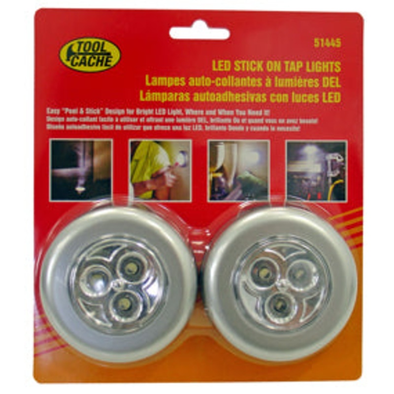 Dynaline (378) 51445 LED Stick On Tap Lights, Tool Cache Red Table