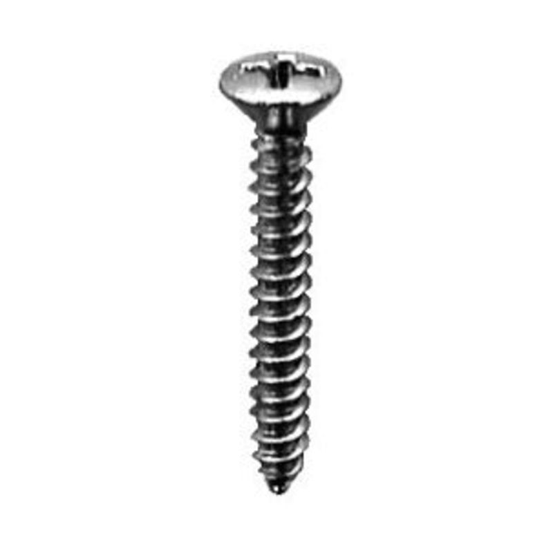 Geno Industries (112) 19-2361 12 Pack - No.8 X 1-1/4 PHILLIPS OVAL HEAD TAP SCREW ZINC