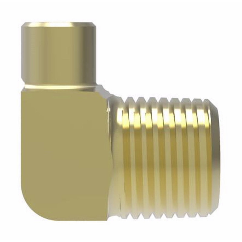 WHD (129) 6400X2X21 BRASS THREADED SLEEVE 1/8T X1/4-28 90ELB