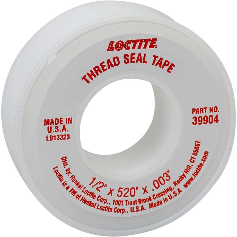 Loctite (123) 226665 (39904) TEFLON TAPE WITH PTFE THREAD SEALING TAPE 1 2IN X 520IN X 003IN.