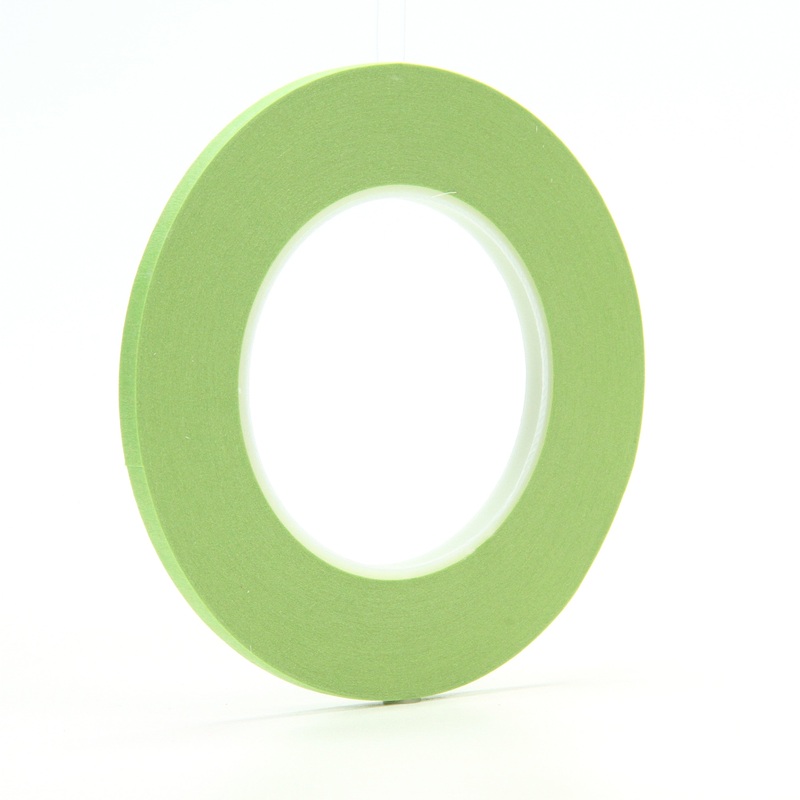 3M (815) 26344 Scotch Performance Masking Tape 233+, 26344, 1/4 in x 180 ft (6 mm x 55 m), Colour: Green, 3M Stock No. 7000048806