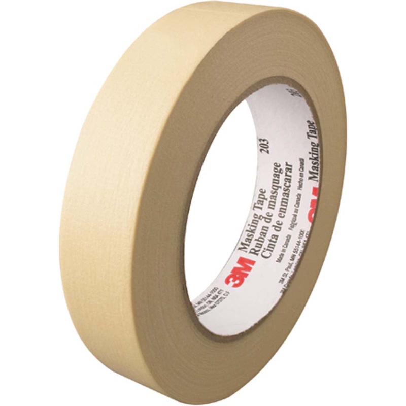 3M (815) 203-36 3M General Purpose Masking Tape, 203, beige, 36 mm x 55 m, 3M Stock No. 7000123518