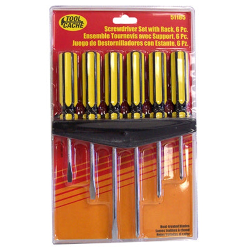 Dynaline (378) 51185 Screwdrivers Set w/ Rack, Tool Cache Red Table