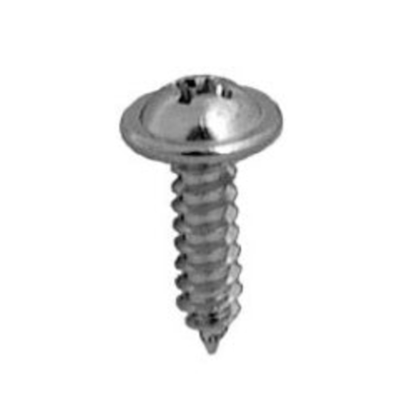 Geno Industries (112) 19-2806 10 Pack - No.8 X 5/8 PHILLIPS RD WSHR HD TAP SCREW CHROME