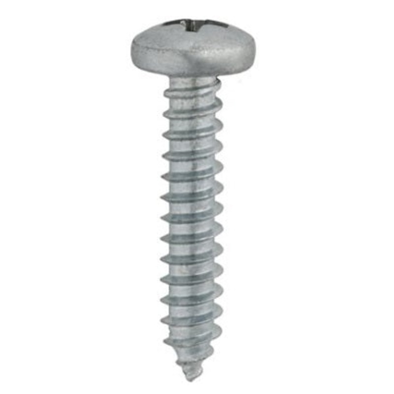Geno Industries (112) 19-3082 12 Pack - No.10 X 1 PHILLIPS PAN HEAD TAP SCREW ZINC
