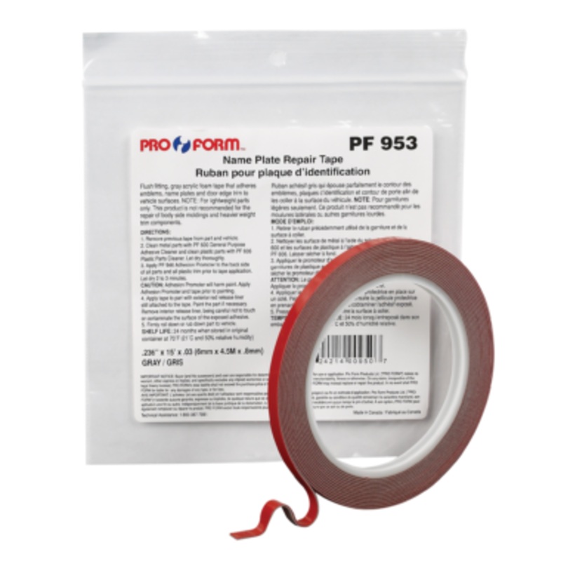 Pro Form (325) PF953 Name Plate Repair Tape, 6 mm x 4.5m (.236" x 15') .8mm (.03")
