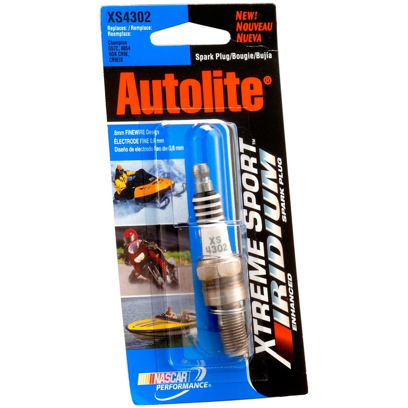 Autolite (320) XS4302DP Autolite XS4302DP Xtreme Sport Iridium Powersports Spark Plug - Display Pack