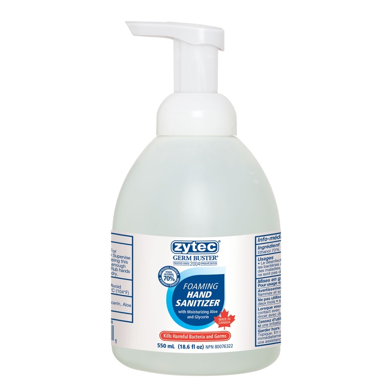 Empack (143) 01404 Zytec Germ Buster Foaming Hand Sanitizer, 70% Alcohol, 550 ml pump