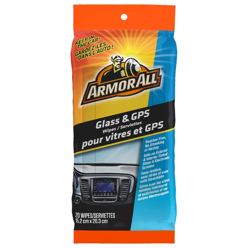 Armor All/STP (801) 18269 AA Glass & GPS Wipes pouch 6/20 ct