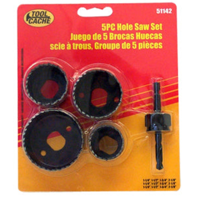 Dynaline (378) 51142 Hole Saw Set, Tool Cache Red Table