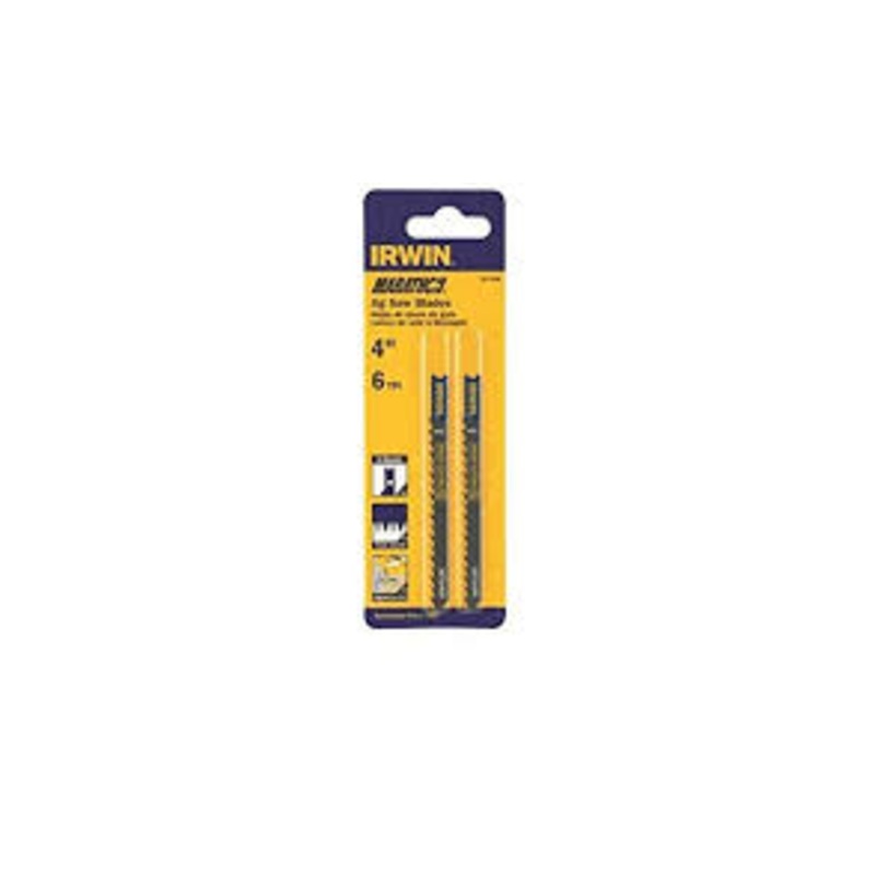 Irwin (928) 3071406 UNIVERSAL SHANK JIG SAW BLADE, 4" BLADE LENGTH, 6 TPI