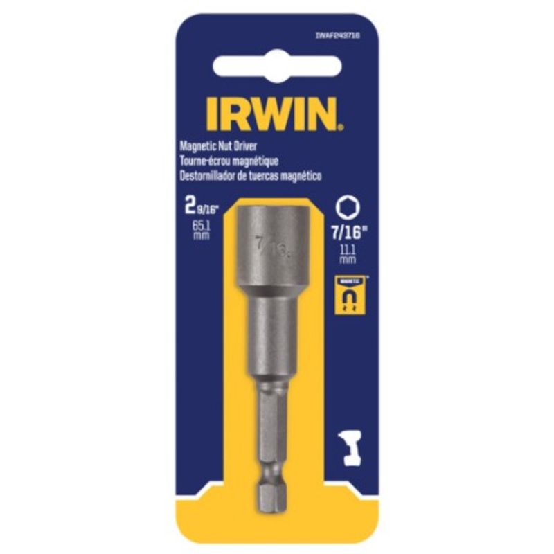 Irwin (928) IWAF243716 Irwin Tools IWAF243716 Single Magnetic Nutsetter, 7/16"