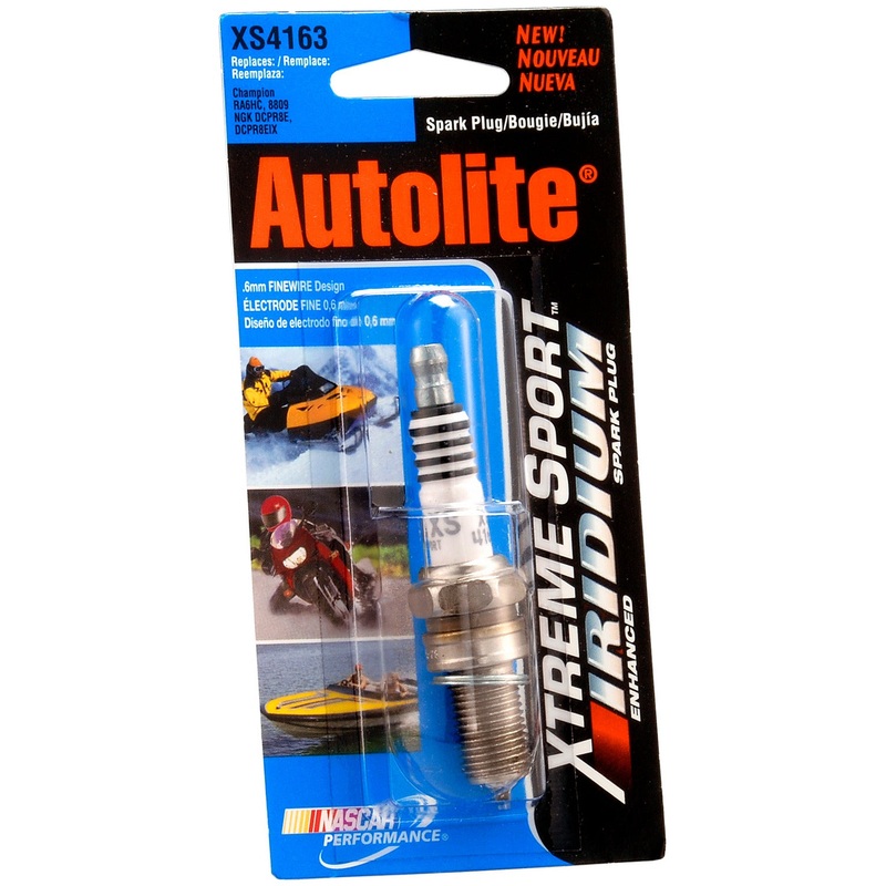 Autolite (320) XS4163DP Autolite XS4163DP Xtreme Sport Iridium Powersports Spark Plug - Display Pack