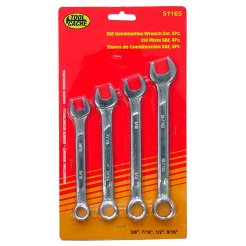 Dynaline (378) 51165 SAE Combination Wrench Set, Tool Cache Red Table