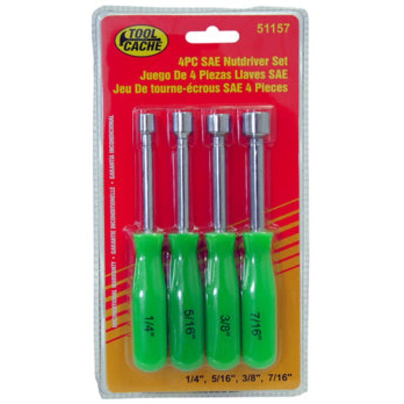 Dynaline (378) 51157 SAE Nut Driver Set, Tool Cache Red Table
