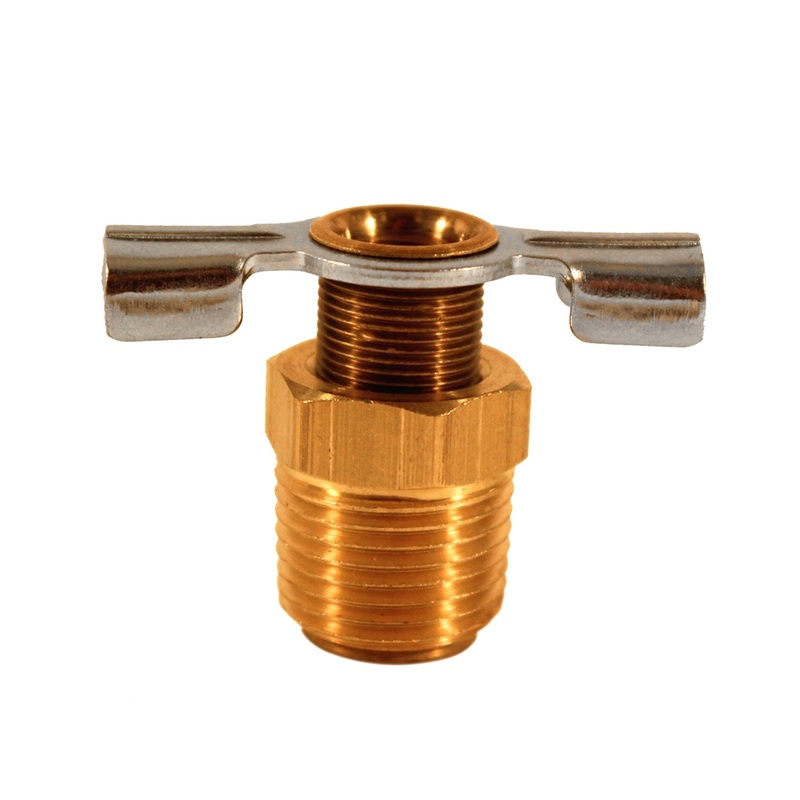 Milton (625) s-614-6 Milton (S-614-6) 3/8" NPT Brass Compressor Tank Drain Cock