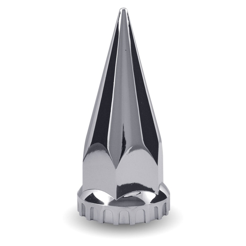 Trux Accessories (737) TNUT-P1 Chrome Plastic 33mm Threaded Pointed Nut Cover with Flange