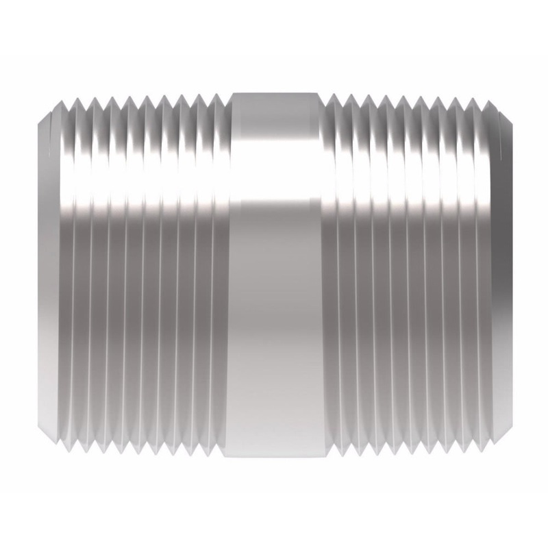 WHD (129) 3326X12 BRASS PIPE CLOSE NIPPLE 3/4 MALE NPT