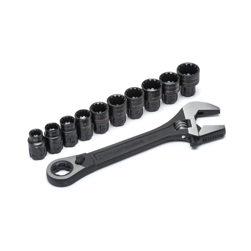 Apex Tool (442) CPTAW8 Crescent 11PC SET, PASS THRU ADJ WRENCH, 8"